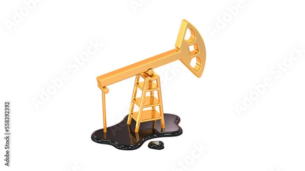 Obraz Golden oil pump concept