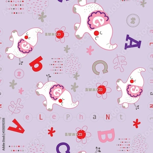 Fototapeta Textile and digital seamless pattern design 