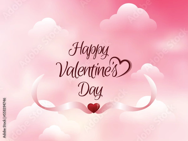 Obraz Happy valentine's day celebration background design
