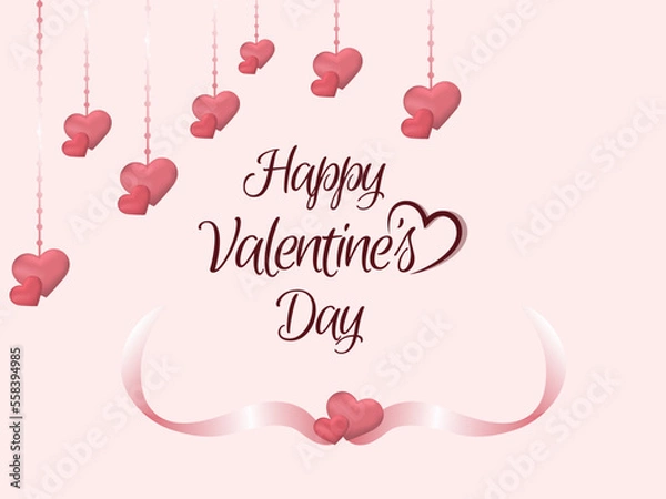 Obraz Happy valentine's day celebration background design