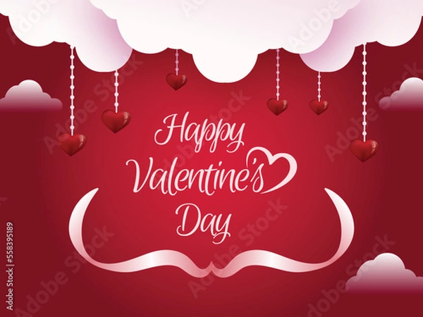 Obraz Happy valentine's day celebration background design