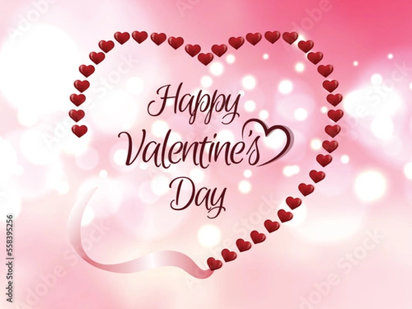 Obraz Happy valentine's day celebration background design