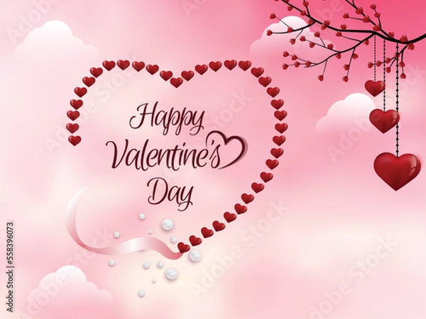 Obraz Happy valentine's day celebration background design