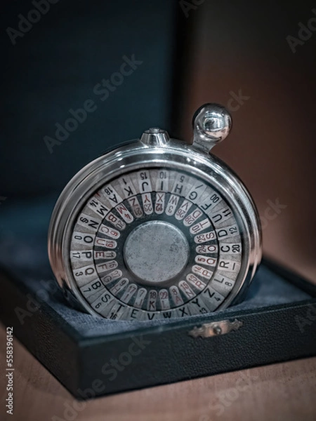 Fototapeta A old and vintage cipher disk.