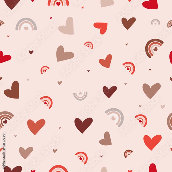 Obraz Valentine's Day Patterns & Cliparts. vector illustration