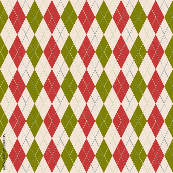 Obraz colorful seamless geometric pattern with argyle