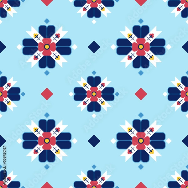 Fototapeta Seamless pattern. With a small pattern. Vector graphic.	