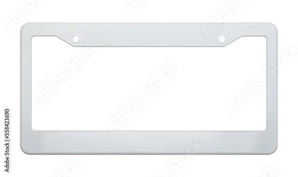 Obraz White License Plate Frame