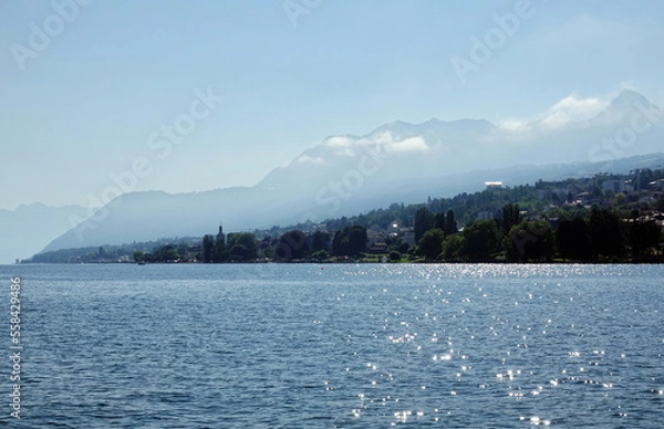 Obraz Ufer des Genfer Sees bei Evian-les-Bains