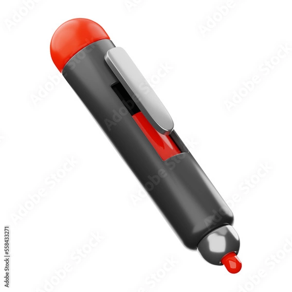 Obraz Education pen icon 3d rendering on isolated background