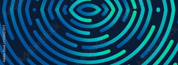 Obraz design abstract blue green lines background