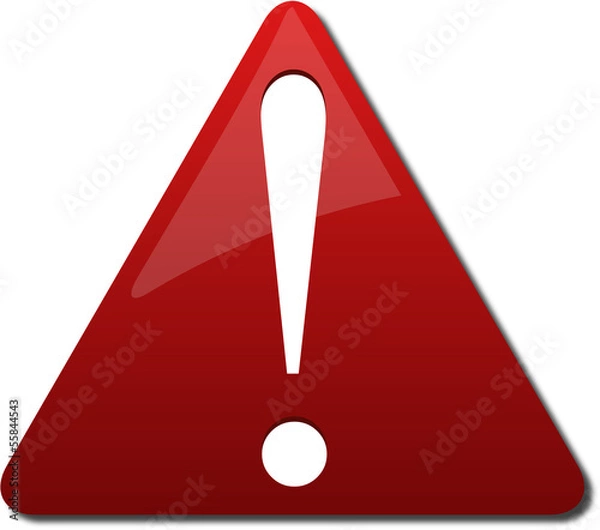 Fototapeta EXCLAMATION DANGER SIGN