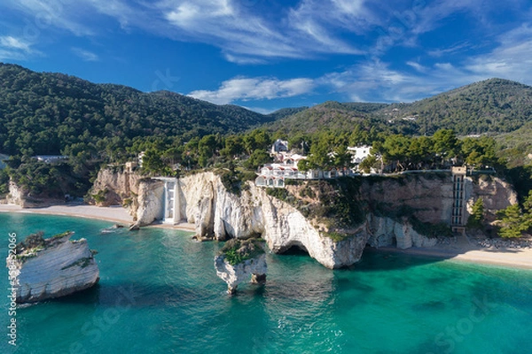Obraz Vista aerea di baia delle zagare, gargano, puglia