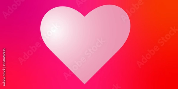Fototapeta Happy Valentine Day design hearts on red background. Abstract festive heart banner background.