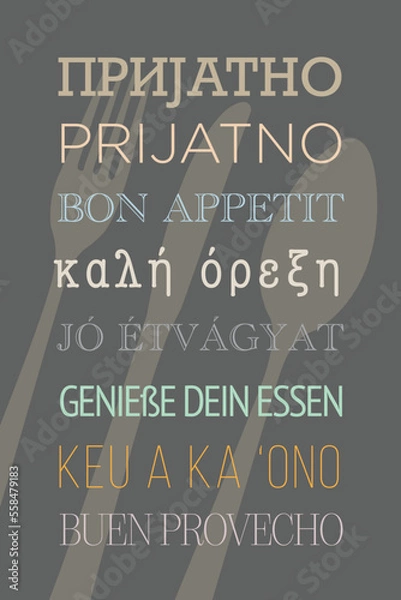 Obraz Bon appetit poster design 