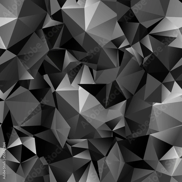 Obraz Seamless polygonal dark background