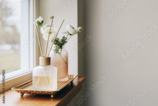 Fototapeta Air freshener perfume diffuser near the window