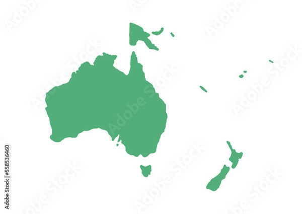 Obraz オセアニア（毛筆風）グリーン