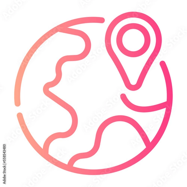 Fototapeta globe gradient icon