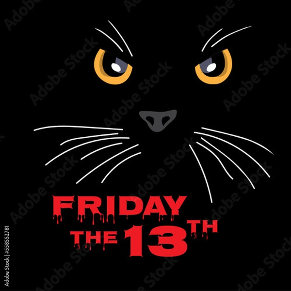 Fototapeta Black Cat on Friday the 13th
