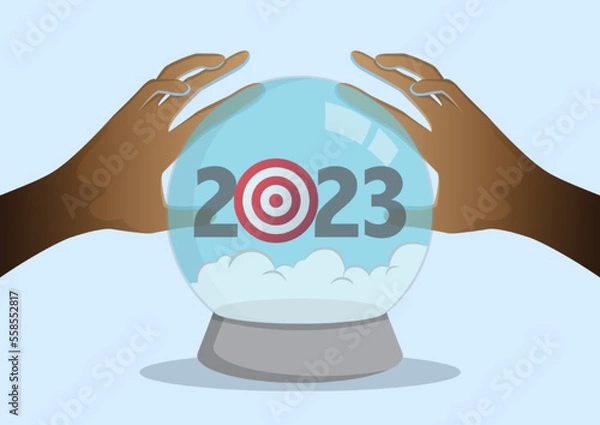 Fototapeta Business strategy plan and goal 2023