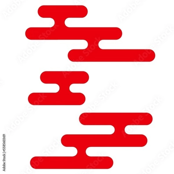 Fototapeta 赤色のエ霞　ラスター素材