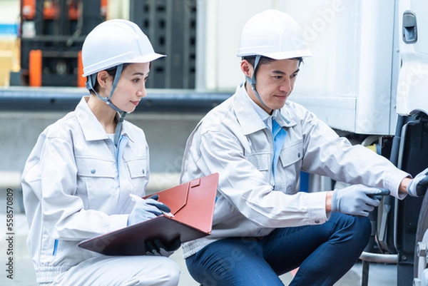 Fototapeta 作業服を着た整備士