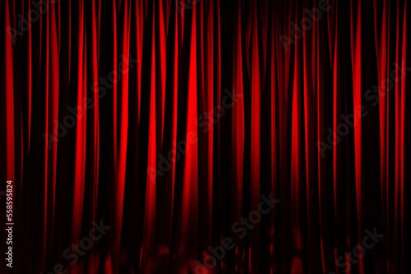 Obraz Red theatre curtain