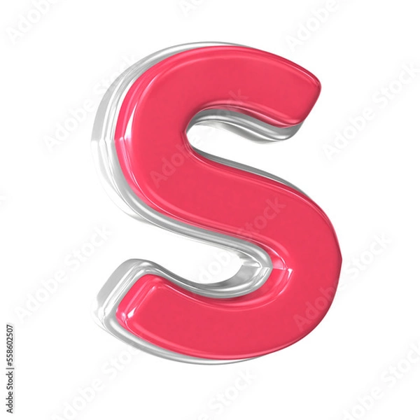 Fototapeta Latter And Number 3D RED