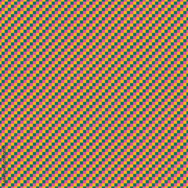 Obraz brown symbols squares in seamless pattern, retro background