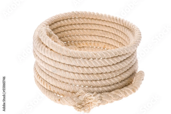 Obraz isolated Twisted thick rope
