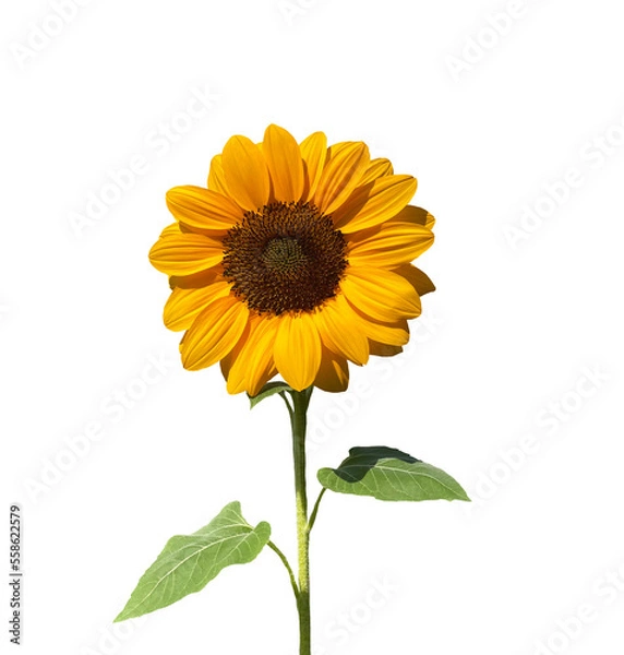 Fototapeta sunflower isolated transparency background.
