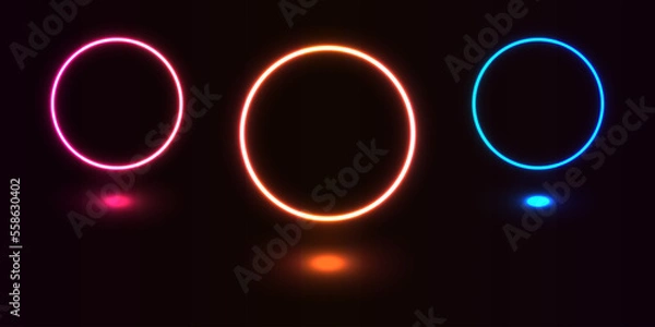 Fototapeta Neon circle