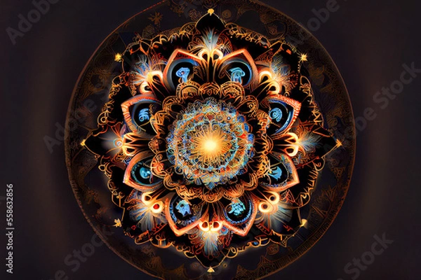 Fototapeta Mandala circular pattern, ai illustration