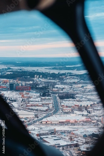 Obraz City from a helicopter