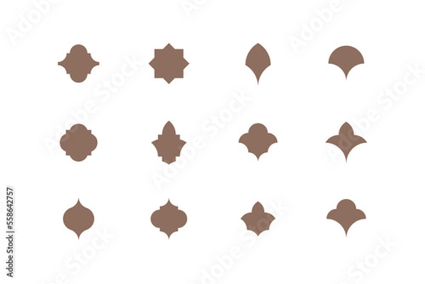 Obraz Islamic geometric elements for your project. Simple geometric shape in arabic style. Vector element fr grid.