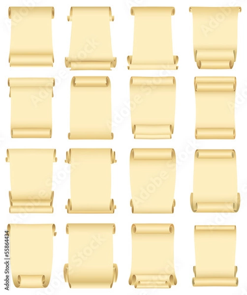 Obraz Grunge banners  and scrolls set (vector, CMYK)