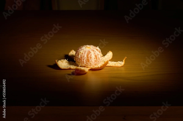 Obraz 皮をむいたみかん