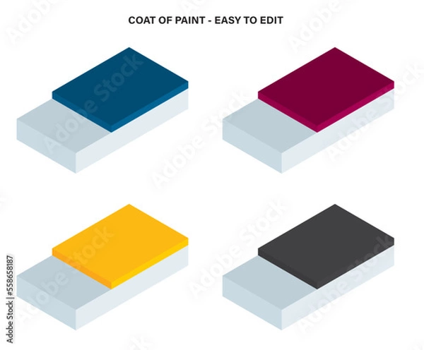 Fototapeta Coat of paint, layer of paint for technical infography
