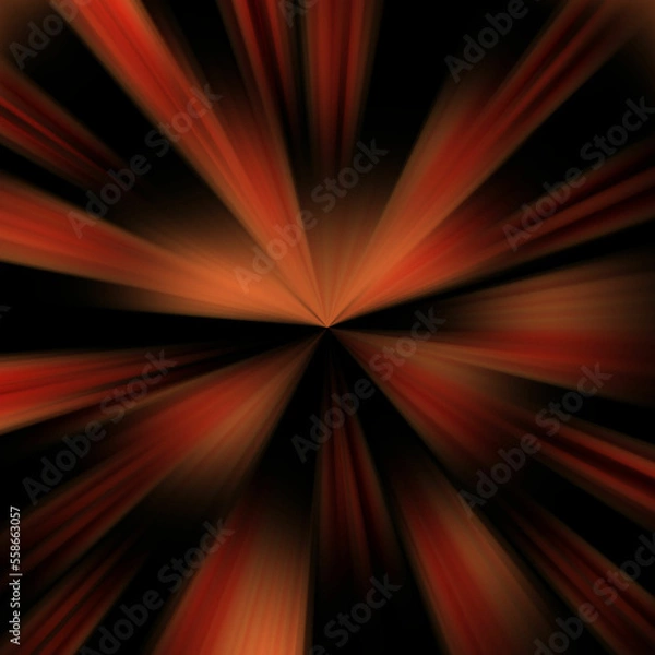 Fototapeta Colorful lights explosion, rays, sky shapes, rainbow, abstract background