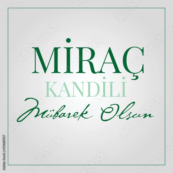 Obraz Miraç Kandili, islamic holy night, vector