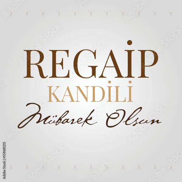 Obraz Regaip Kandili, islamic holy night, vector design