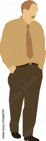 Obraz Silhouette Standing Man 36 vector