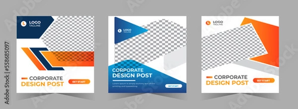 Obraz Creative marketing social media and instagram post web banner design