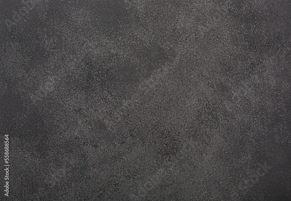 Fototapeta Dark gray drawn abstract background with light texture, horizontal