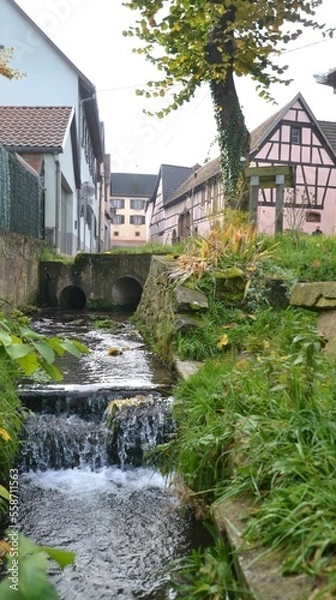 Obraz ruelle , pont et eau