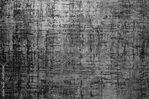 Fototapeta Designed dark stucco background. Plastered wall texture. Black and white texture.