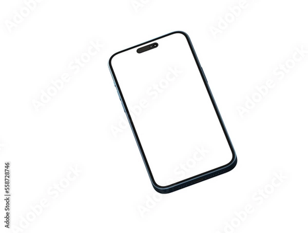 Fototapeta Smartphone frameless blank screen mockup