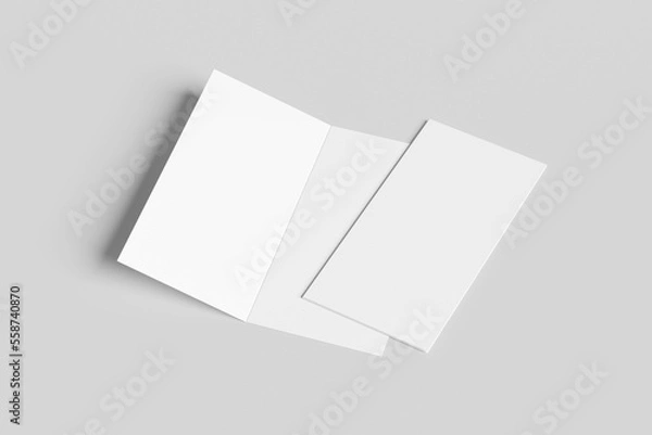 Fototapeta Dl size bifold brochure mockup