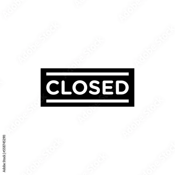 Obraz Closed Sign for Store Icon Template	
